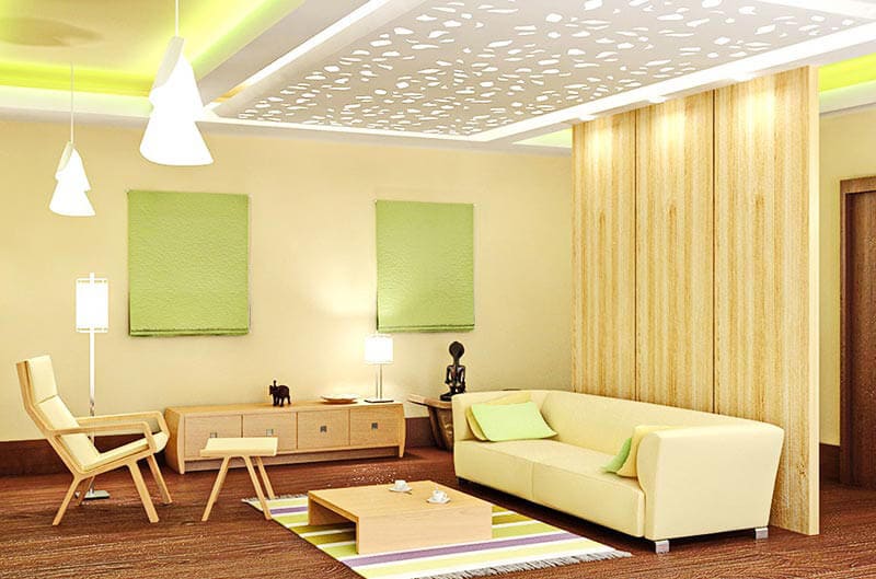 натяжные потолки 1 уровень фото