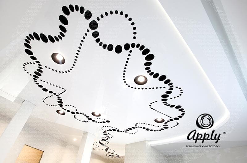 натяжные потолки 2 уровня фото