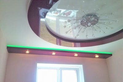 натяжные потолки 1 уровень фото